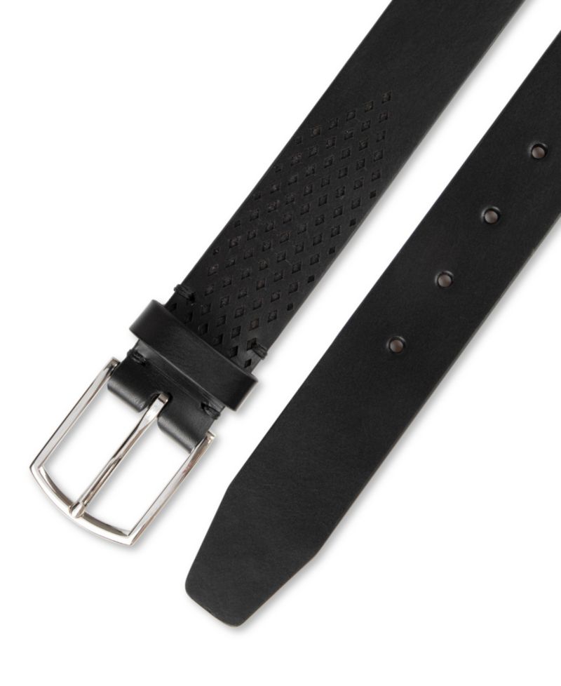 35MM Men's Washington Perforated Casual Leather Belt