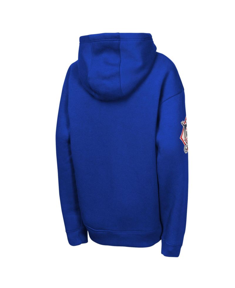 Big Boys and Girls Royal Los Angeles Dodgers Premium Sweep Fleece Hoodie