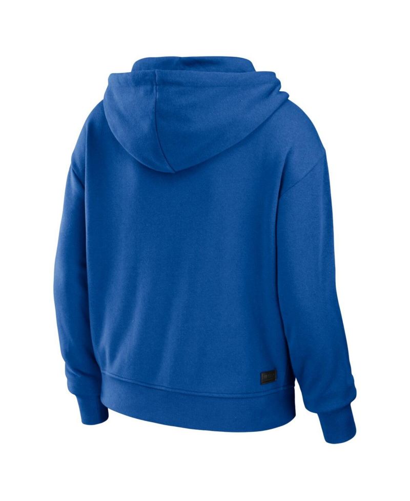Women's Royal, White New York Mets Color Block Full-Zip Hoodie