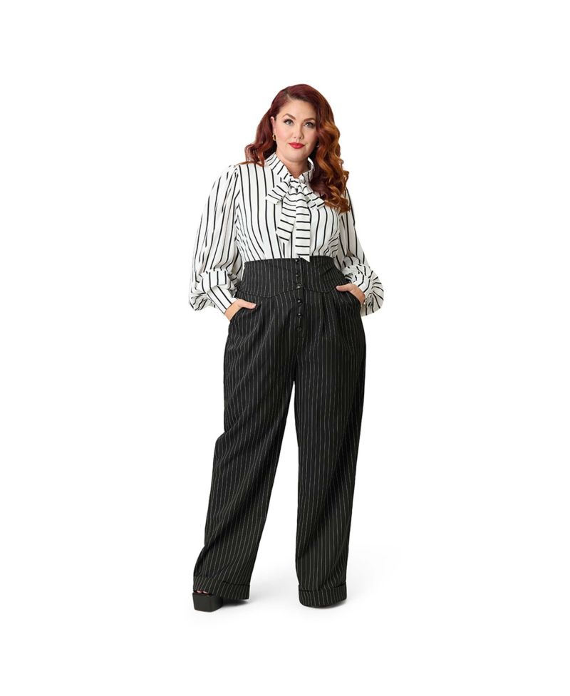 Plus Size High Waist Women's Trouser