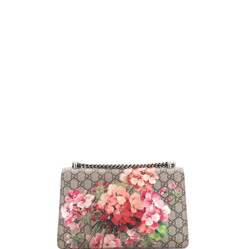 Small Dionysus Bag Blooms Print GG Coated Canvas