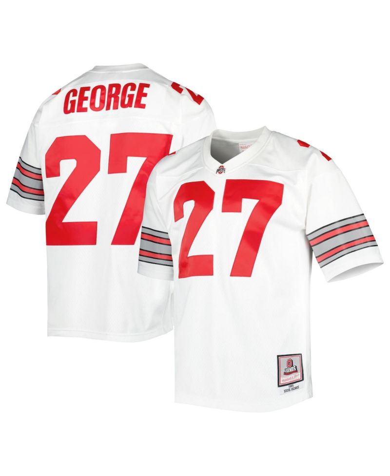Men's Eddie George White Ohio State Buckeyes Authentic Jersey