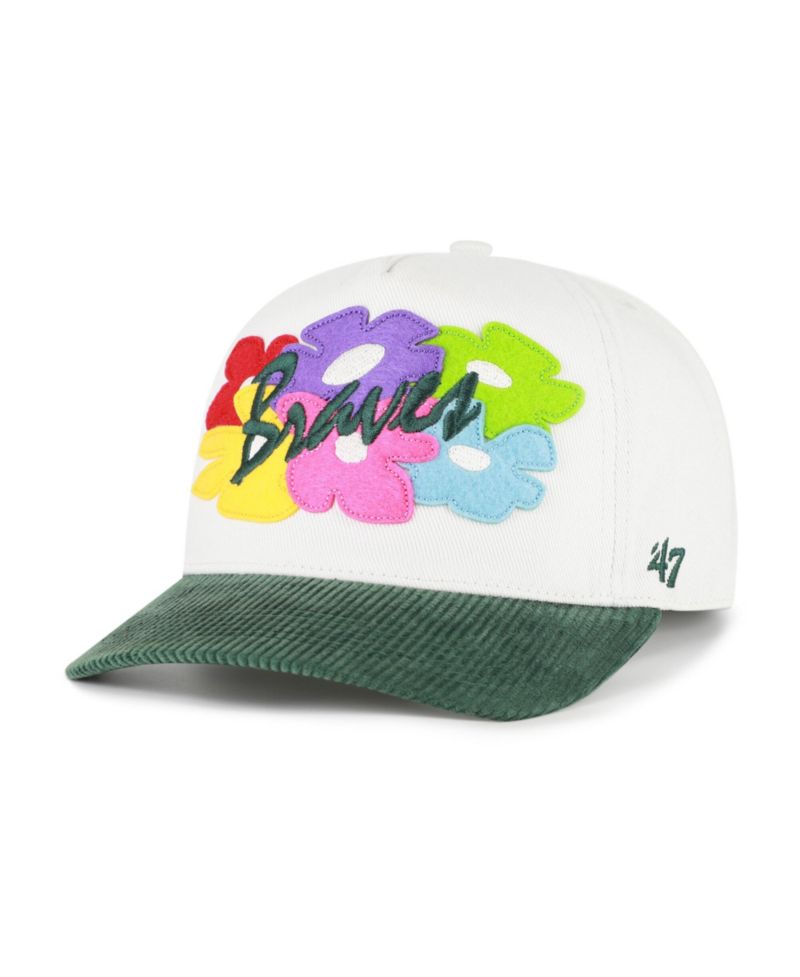 Men's White/Green Atlanta Braves Flora Gallery Hitch Adjustable Hat
