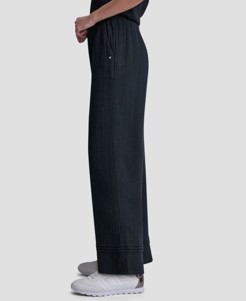Petite Gauze Straight-Leg Pull-On Pants