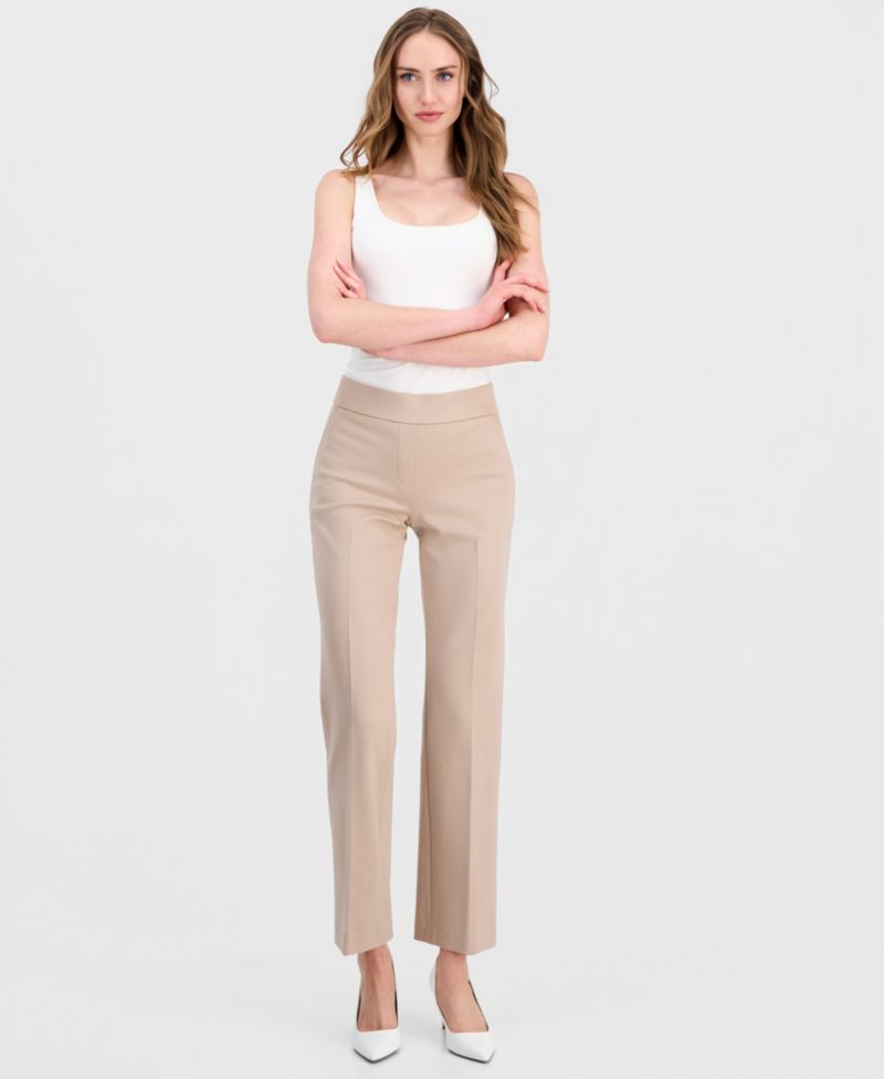 Women's Compression Mid-Rise Pull-On Slash-Pocket Pants