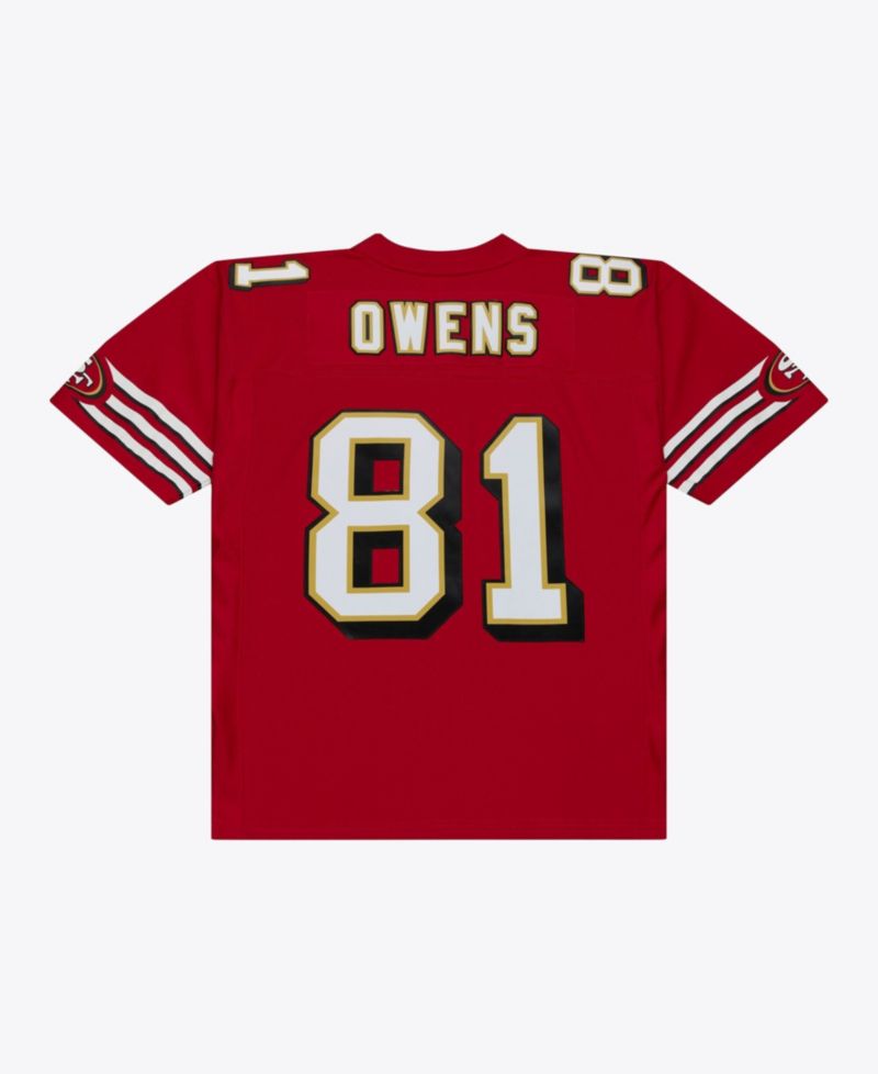 Men's Mitchell Ness Terrell Owens Red San Francisco 49ers 1996 Legacy Replica Player Jersey