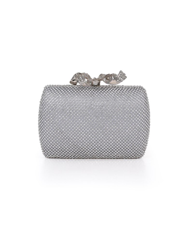 Women's Cassia Crystal Minaudiere with Bow Clasp