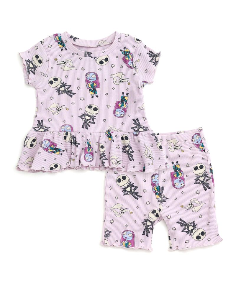 Little Girls 2-Piece T-Shirt and Bike Shorts Set