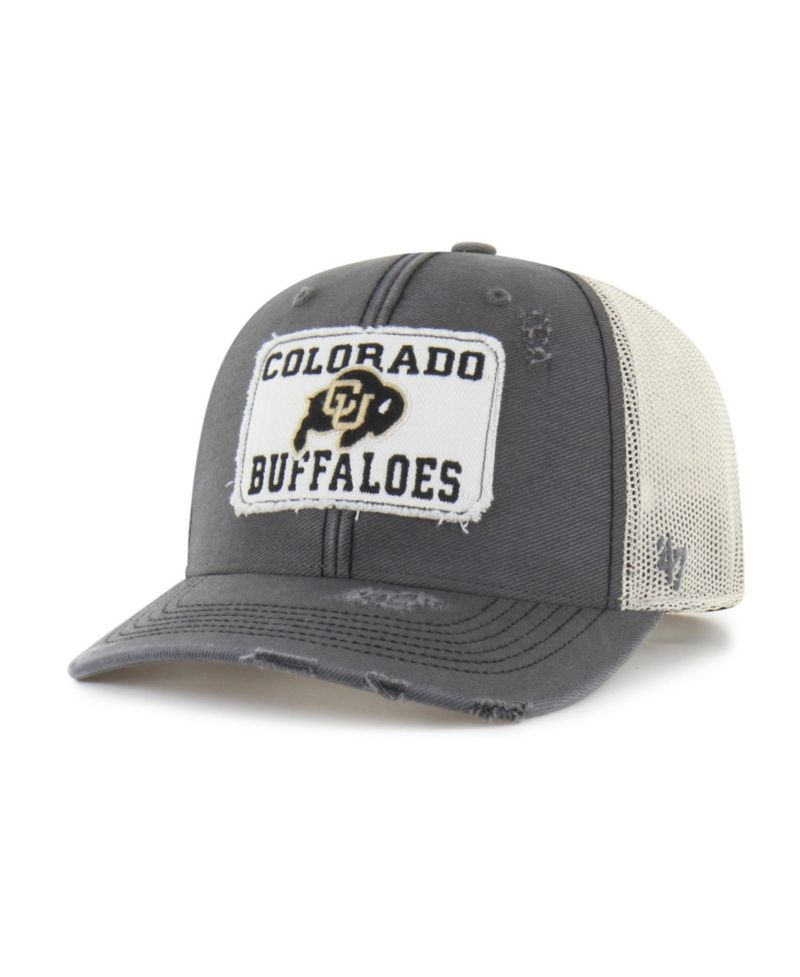 Men's and Women's '47 Charcoal Colorado Buffaloes Egremont Well-Worn Adjustable Trucker Hat