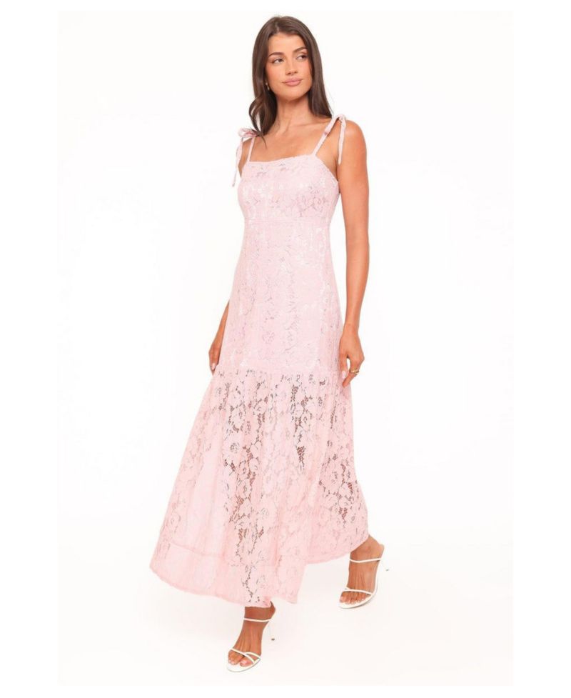 Women's Nicolette Lace Floral Square Neck Maxi Dress