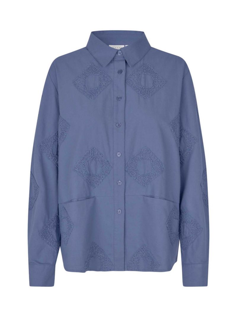 Women's 100% Cotton Long Sleeve Collared Shirt