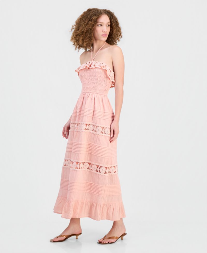 Trendy Plus Size Cotton Lace Maxi Dress