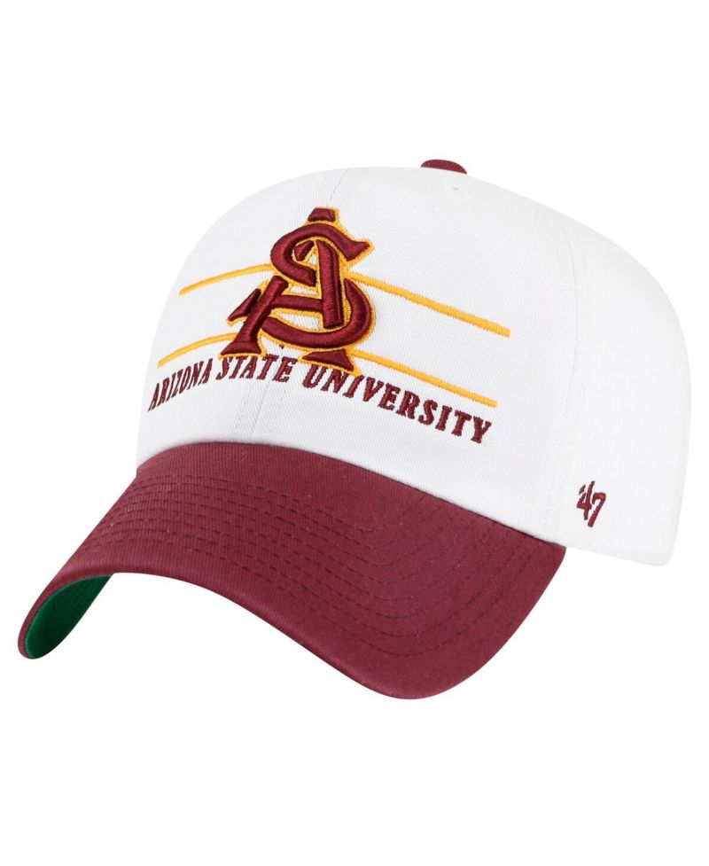 Men's White Arizona State Sun Devils Gridiron Clean Up Adjustable Hat