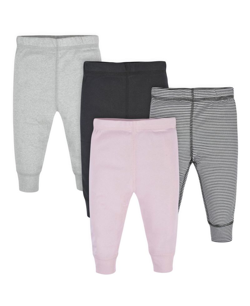 Baby Girls Active Pants, 4 Pack