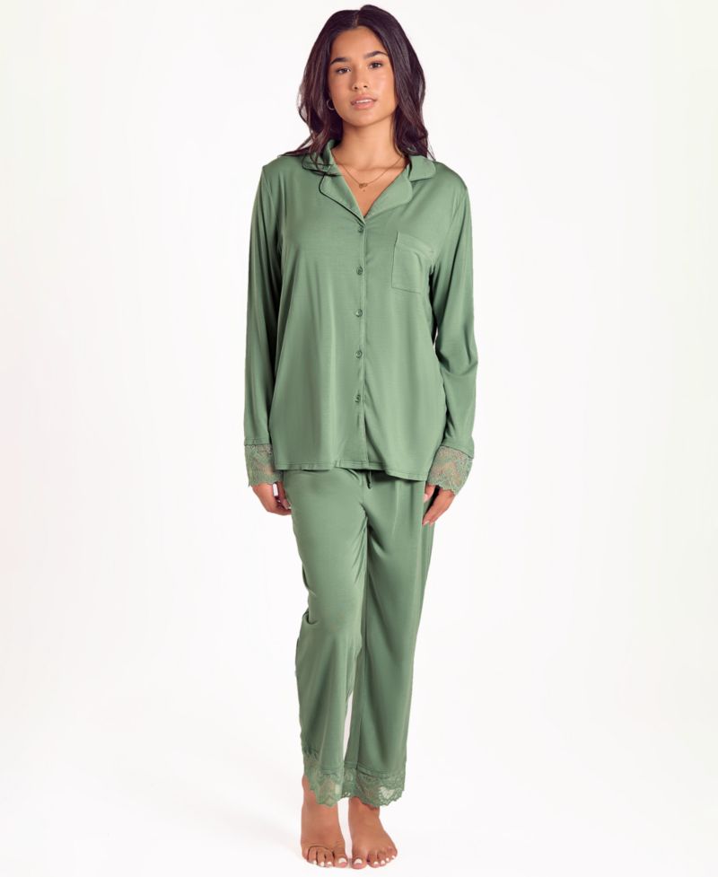 Women's Stretch Knit Long-Sleeve Pajama Set