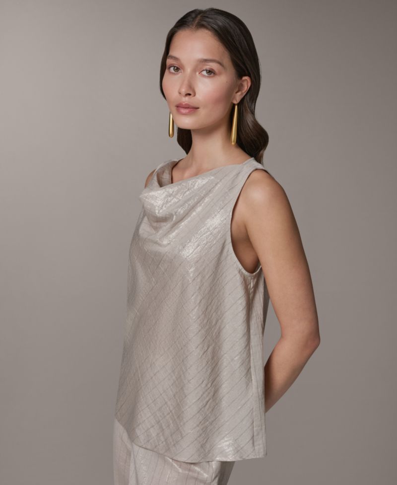Women's Sleeveless Cowl Neck Top