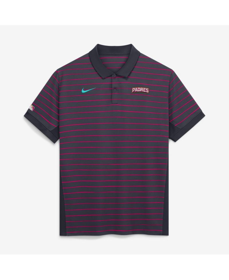 Men's Obsidian San Diego Padres 2026 City Connect Authentic Collection Striped Victory Dri-FIT Polo Shirt