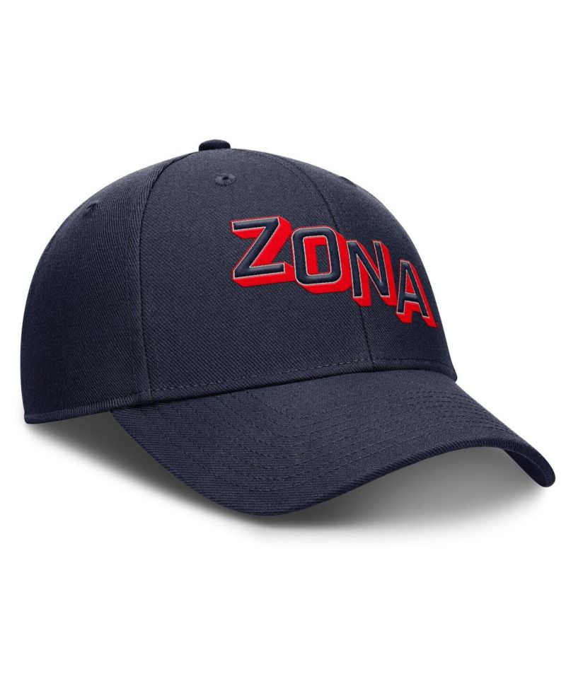 Men's Navy Arizona Wildcats Slanted Primetime Rise Performance Adjustable Hat