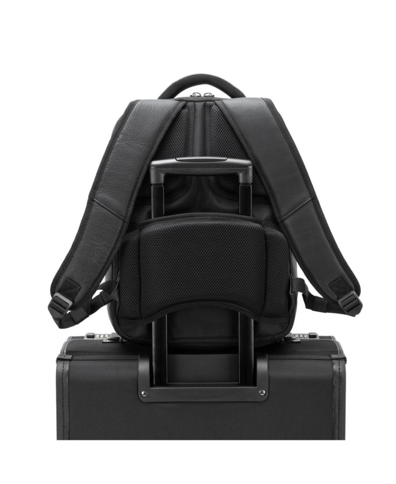 13” Laptop Travel Backpack Genuine Leather Slim Carry On Daypack