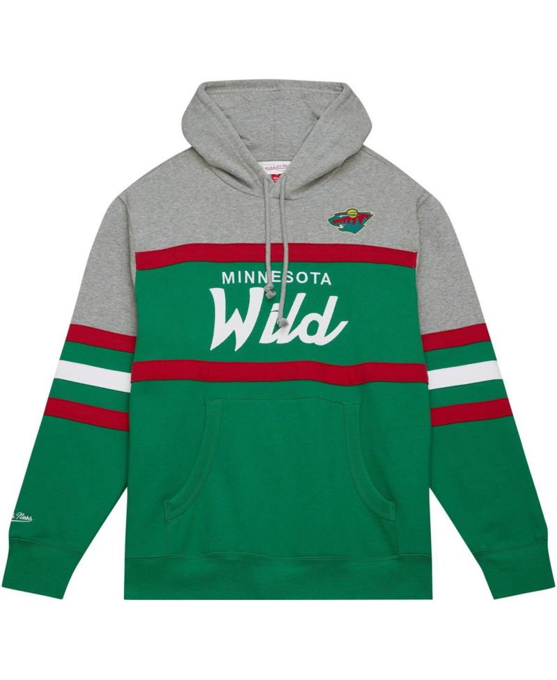 Men's Green, Gray Minnesota Wild Head Coach Pullover Hoodie