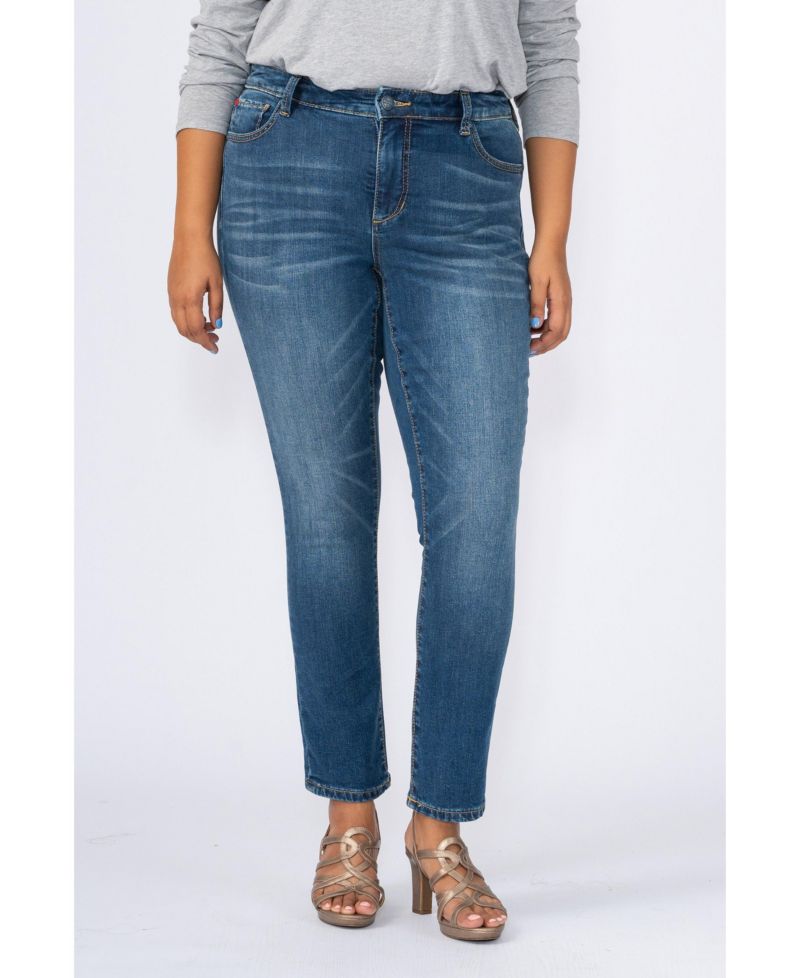 Plus Size High Rise Ankle Skinny Jeans