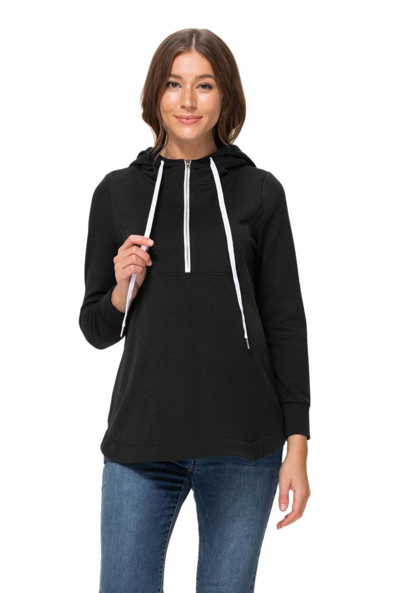 Maternity Half Zip Hoodie
