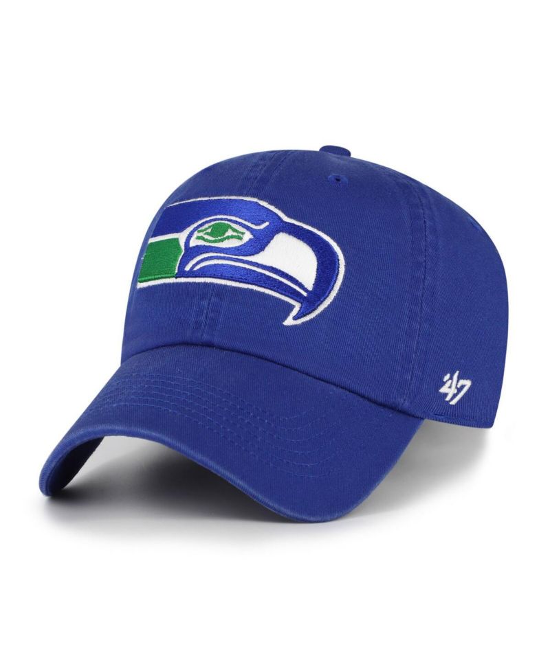 Men's Royal Seattle Seahawks Clean Up Throwback Adjustable Hat