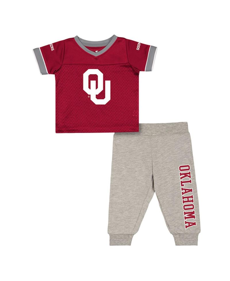Baby Boys and Girls Newborn 2-Piece Oklahoma Sooners Nothing but the Hits Football Set
