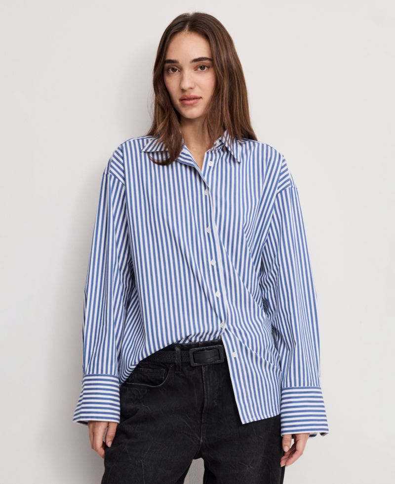 Women's Poplin Oversized Shirt, Regular and Plus
