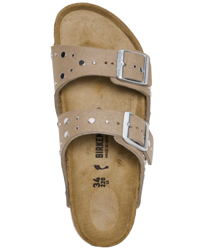 Little Girls' Arizona Rivets Suede Leather Sandals from Finish Line