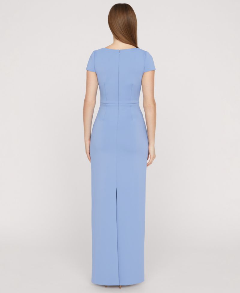 Women's Square Neck Front-Cascade Gown