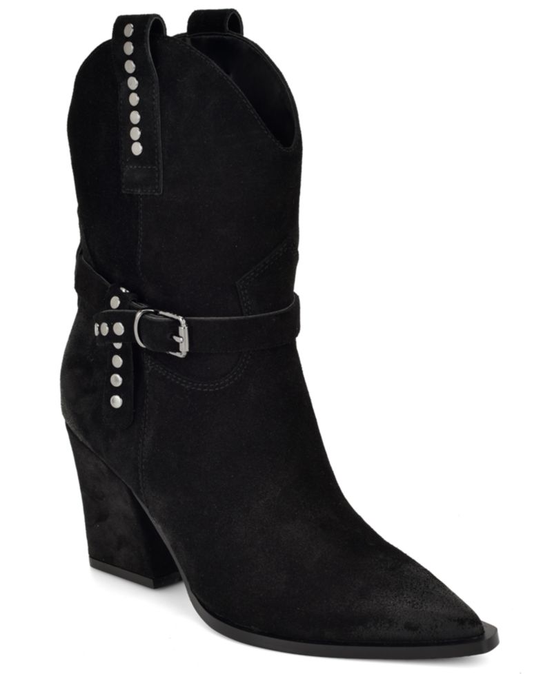Women's Weslie Suede Western Block Heel Booties
