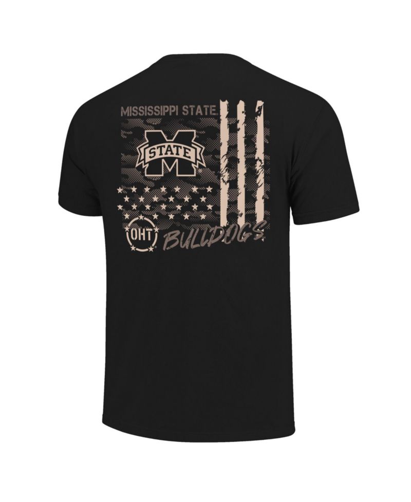 Men's Black Mississippi State Bulldogs Comfort Colors OHT Camo Overlay T-Shirt