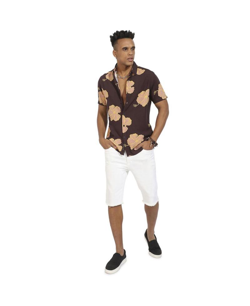 Men's Hibiscus Print Shirt