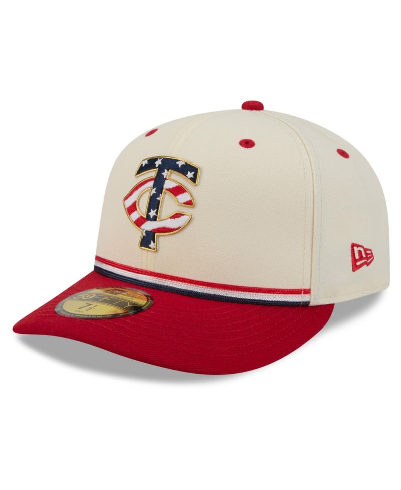 Men's Cream/Red Minnesota Twins USA 250 Fourth of July 59FIFTY Fitted Hat