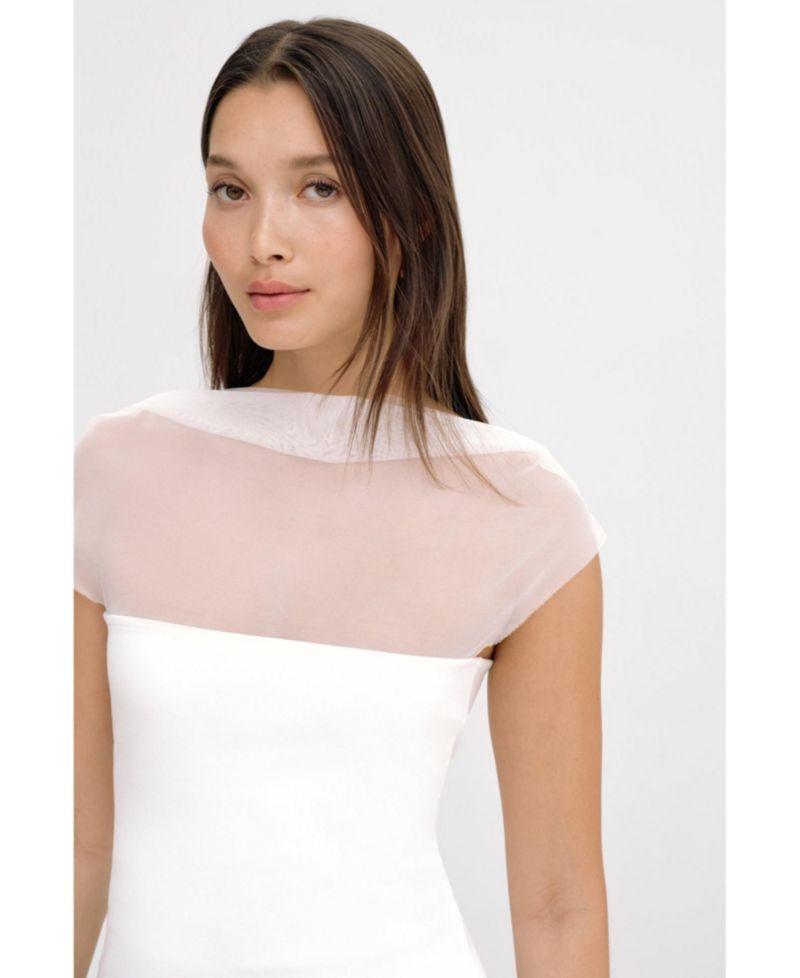 Women's Cabrini Draped-Mesh One-Shoulder Convertible Jersey Top