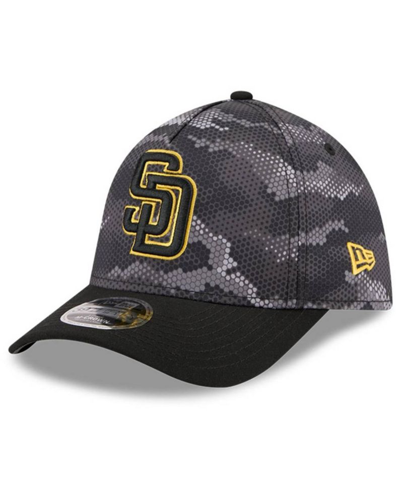 Men's Black San Diego Padres Camo 39THIRTY A-Frame Flex Hat