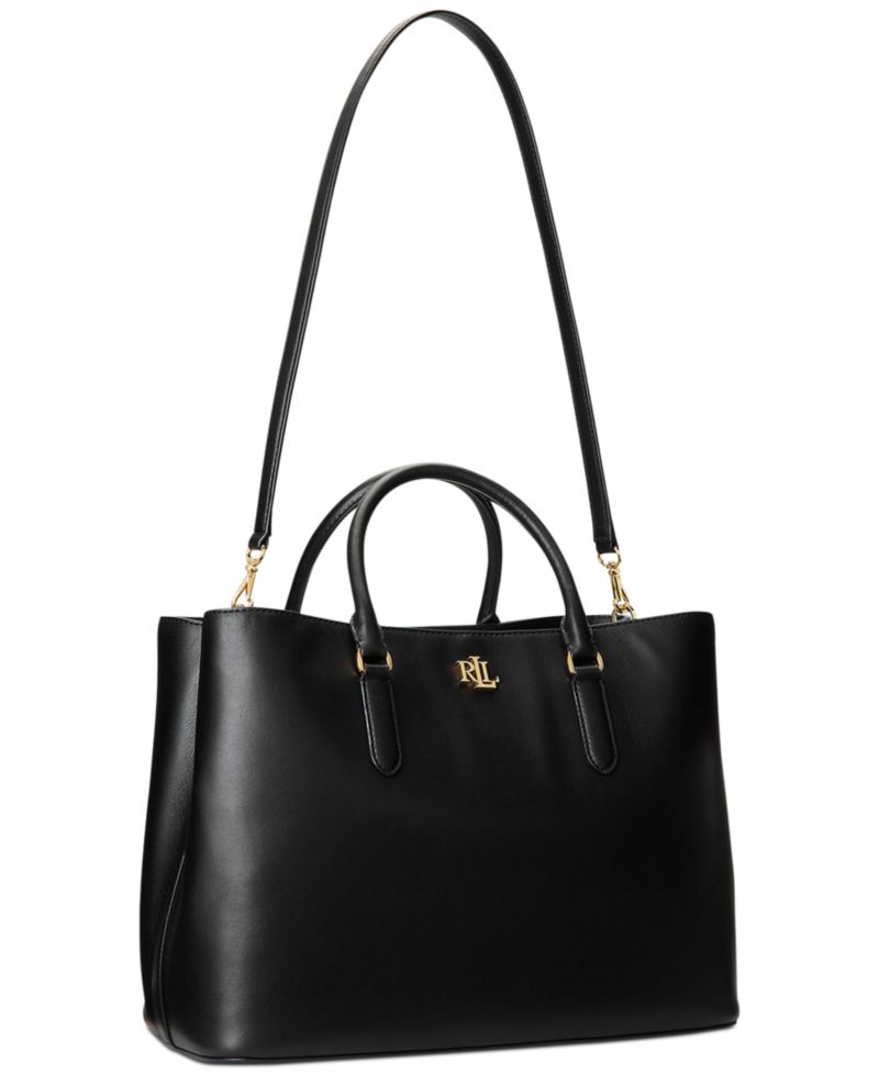 Marcy Full-Grain Leather Large Satchel Bag