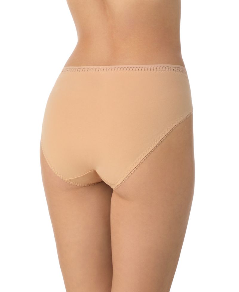 Women's Cabana Cotton-Blend Hi-Cut Brief Crochet Trim Panty, 3-Pack