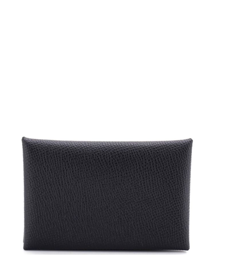 Pre-Owned Hermes Calvi Duo Card Holder Epsom