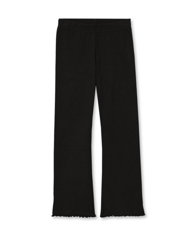 Girls Ribbed Knit Flare Leggings
