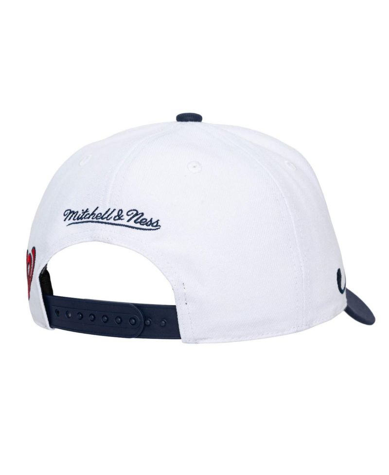 Men's and Women's White/Navy Washington Nationals XL Script Pro Crown Adjustable Hat