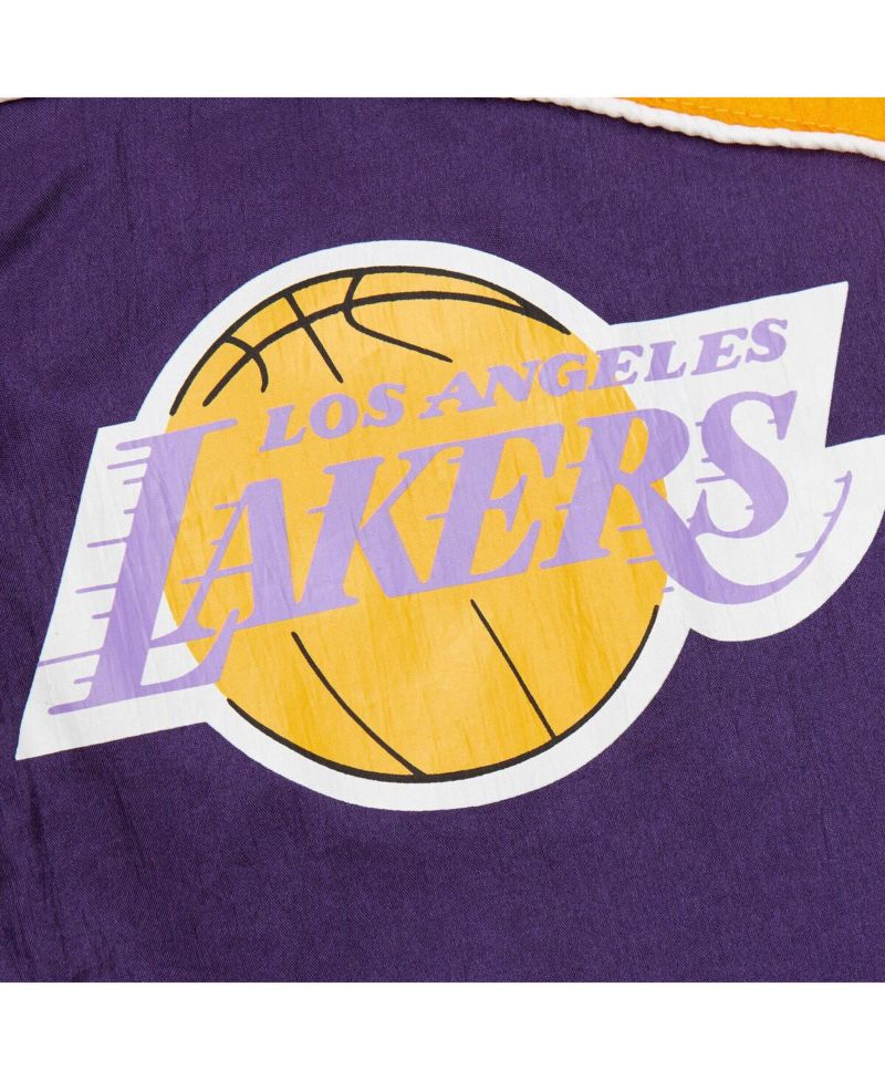 Men's Purple Los Angeles Lakers Hardwood Classics Big Shot Premium Full-Zip Windbreaker Jacket