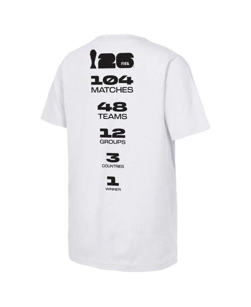 Big Boys and Girls White FIFA World Cup 2026 Graphic T-Shirt