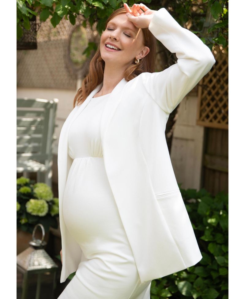 Mya Tailored Long-Sleeve Fasten-Free Jacket
