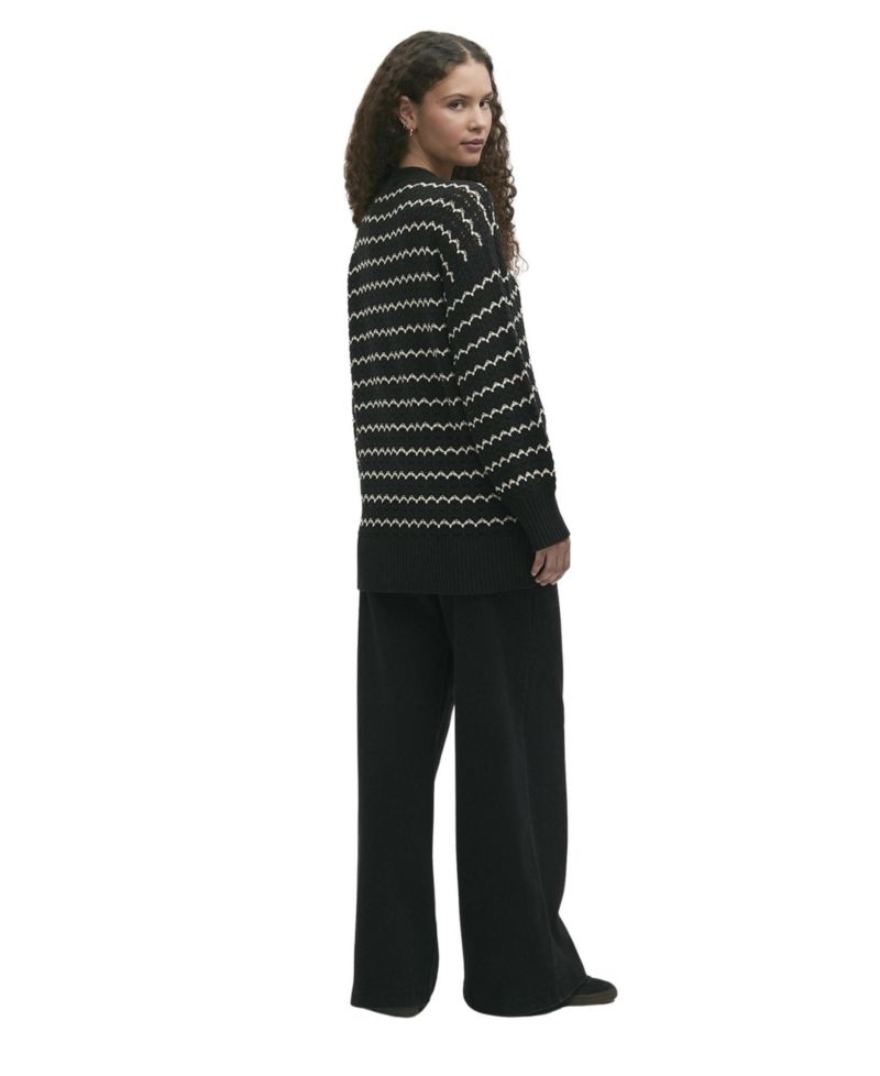 Women's Alena Striped Crochet Cardigan