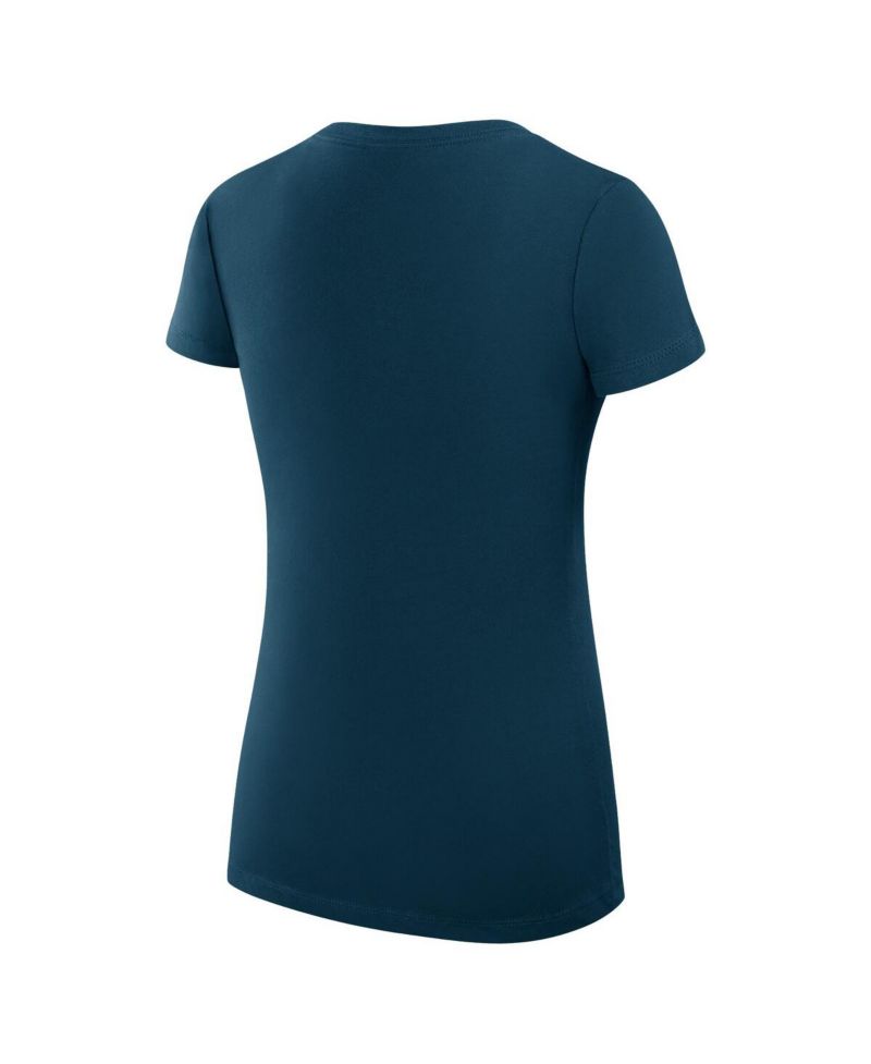 Women's Navy Boston Red Sox Team Logo Graphic V-Neck Fitted T-Shirt