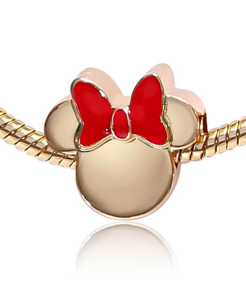 Minnie Mouse Fashion 7" Charm Bracelet with Heart, Bow, and Crystal Beads
