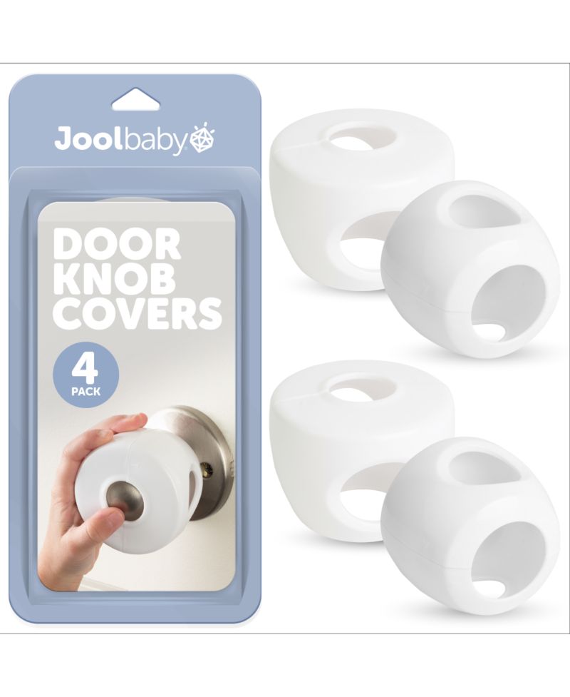 Toddler Door Knob Covers, Childproof, for spherical/Round Doorknobs Safety (4 Pack)