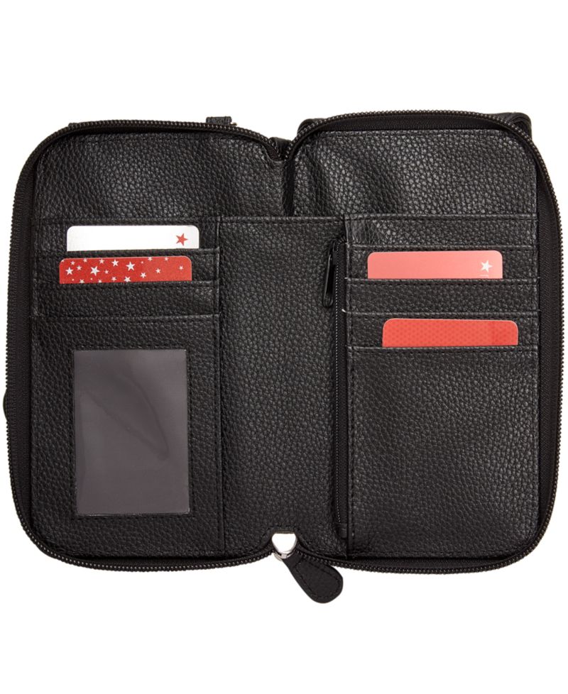 Softy Leather Tech Crossbody Wallet
